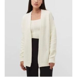 Women's Free People Ottoman Ecru (off white) Oversize Open-Front Sweater